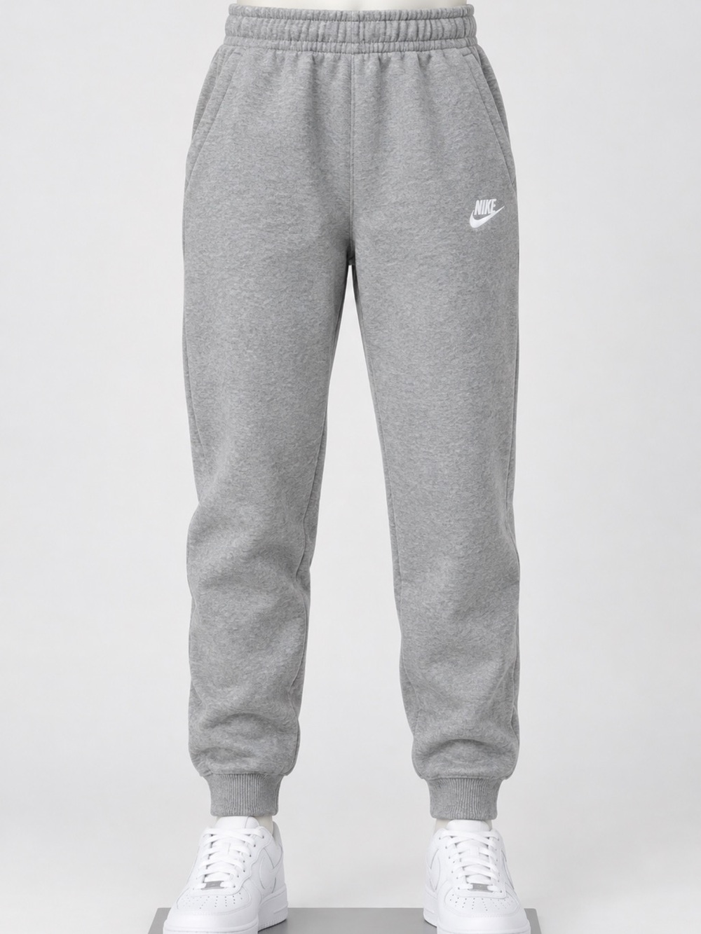 Nike Grey Boys Fleece Joggers with Logo